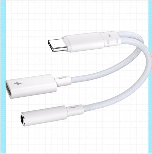 AA10-B2P15 USB-C til 3,5 mm adapter med PD-lading