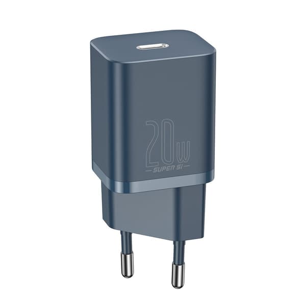 Baseus Super Si Quick Charger 1C 20W med USB-C kabel til Lightning 1m (blå)