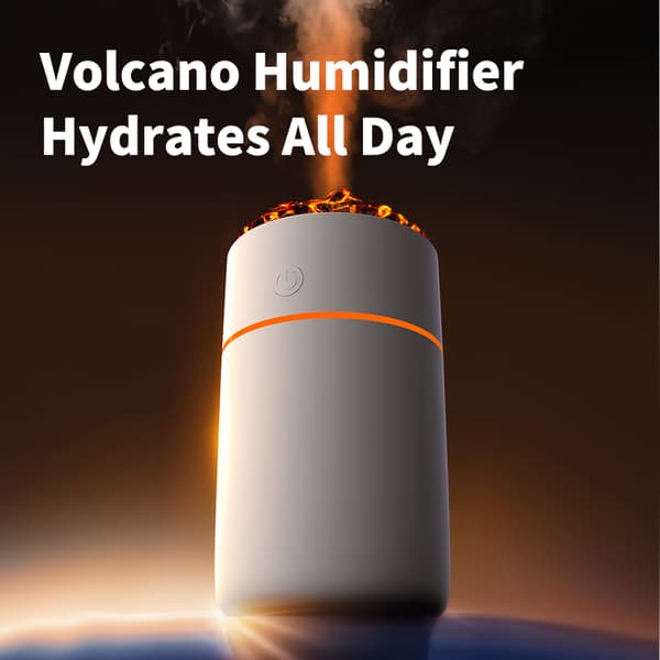 Vulkan Luftfugter HS01: Simuler Flamme, Rens Luft Black