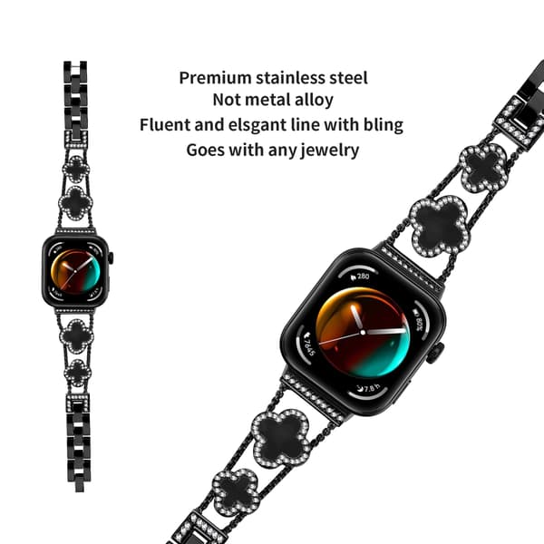 Huawei Fit 3 Clover Chain Strap Black