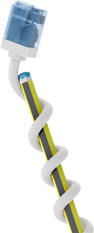 Ultraflexibel patchkabel CAT 6A, slim, U/UTP, vit