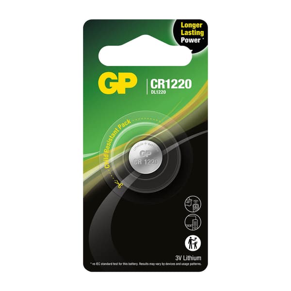 Knappcellebatteri Litium CR1220 1-Pakning