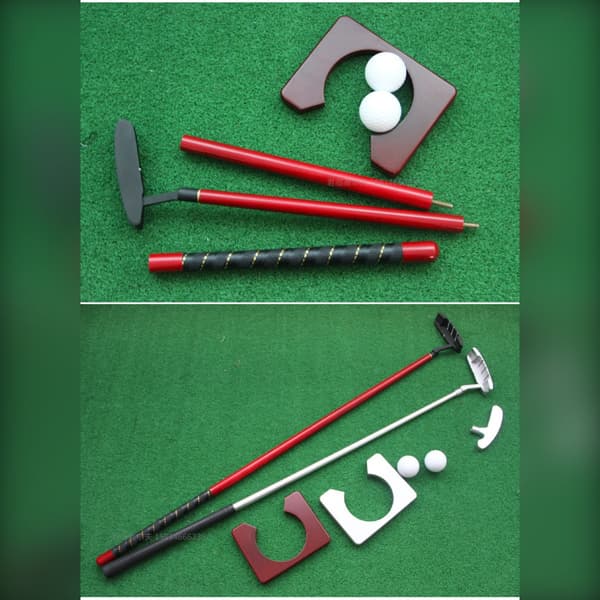 Bærbar Golf Putting Sett - Tre-delt Avtakbar Design for Reise