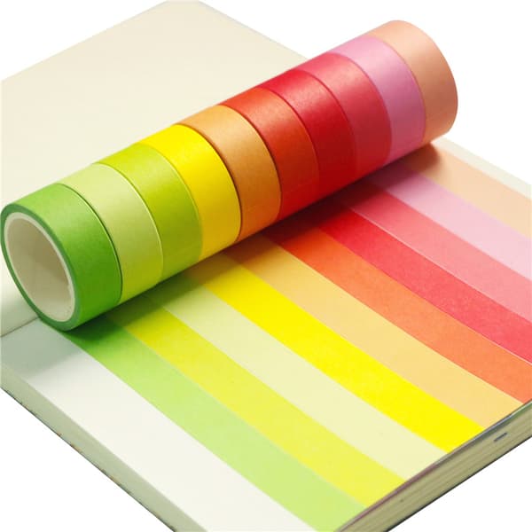 Regnbue Washi Tape-sett med 20 ruller