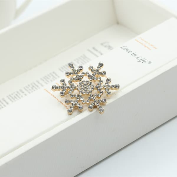 Julebrosje Snowflake Gold