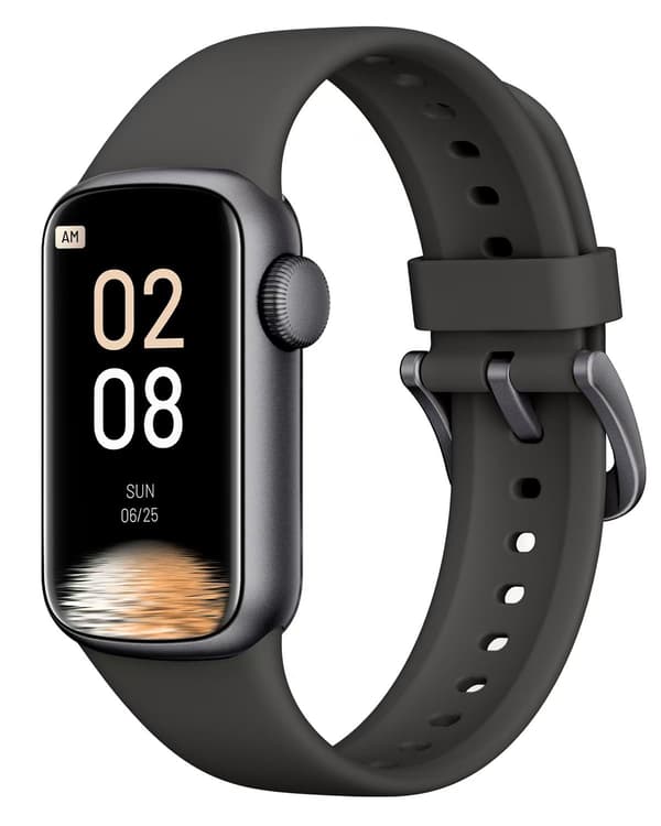 Smartwatch med pulsmåler, blodtryksmåler, søvnmonitor, skridttæller Black