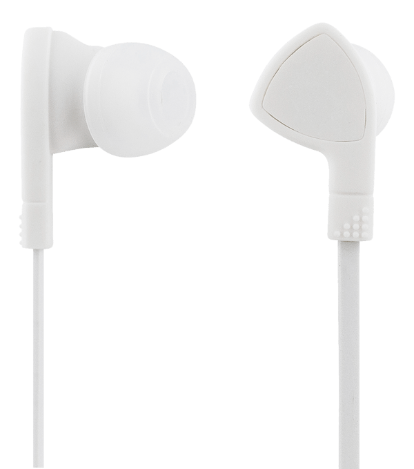 E110 In-ear earbuds, 1-button remote, 3.5mm, mic, white