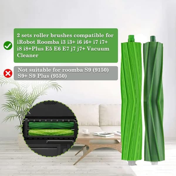 Huvudborste / gummiborste för iRobot Roomba i7 i7+ E5 E6 i6-serien