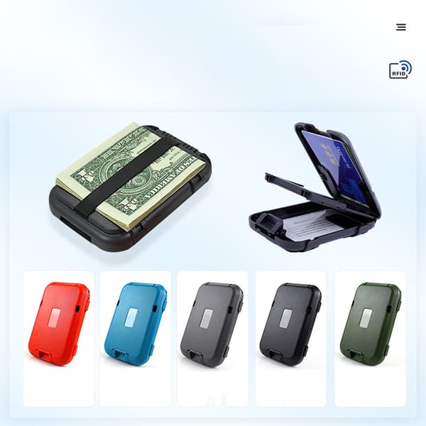 Metallkortholder med RFID-blokkering Black