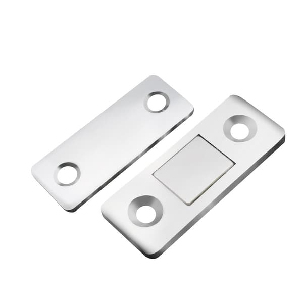 Magnetisk lås / usynlig magnetisk dørstopper, 2 stk. Silver