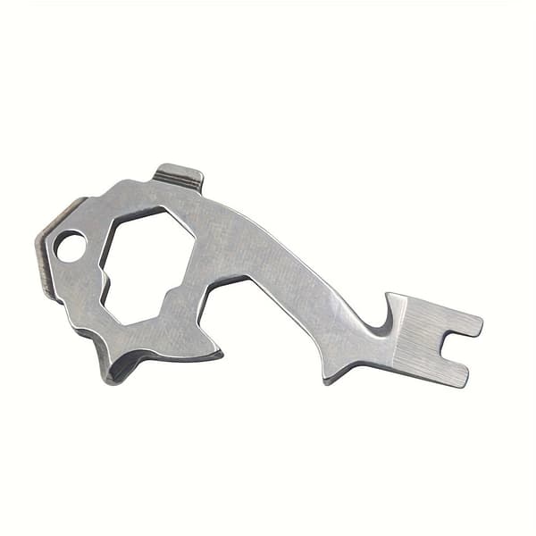 Fiskeformet rustfritt stål 20-i-1 Multi-Tool EDC Nøkkelring Flaskeåpner