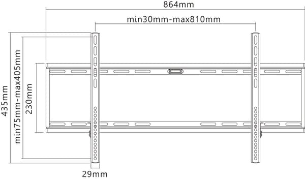 TV vægbeslag FIXED (XL)