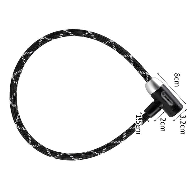 Stöldskydd Nylon Stålkabel Cykellås - Portabel Cykelsäkerhet