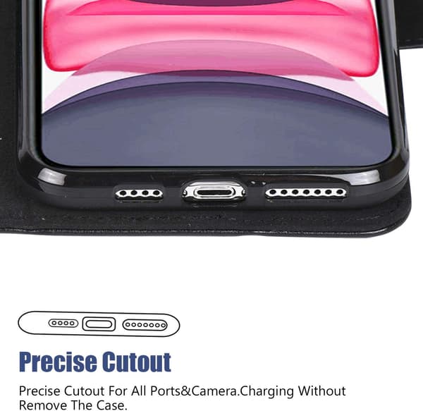Mobiilikotelo iPhone 11 korttipaikalla musta