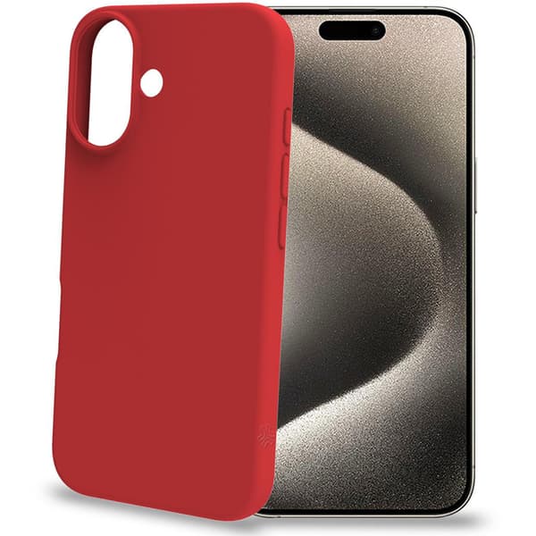 Cromo Soft gummi cover iPhone 16 Rød