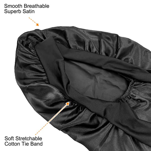 Satiini unimyssy rusetilla Black