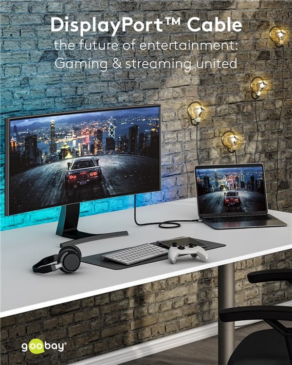 DisplayPort™-kabel, 8K @ 60 Hz