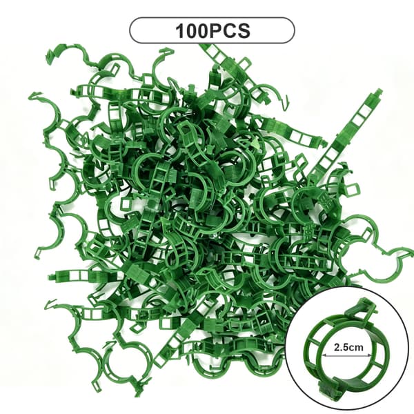 Stödjande Klämmor för Växter - 100 pack Green