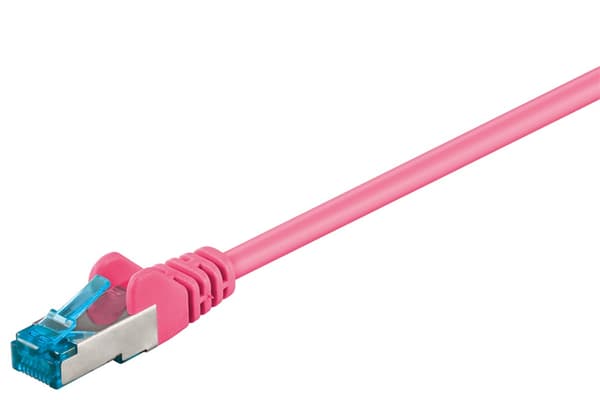 Netværkskabel CAT 6A, S/FTP (PiMF), magenta, 3 m