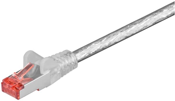 Patchkabel CAT 6, S/FTP (PiMF), transparent, 5 m