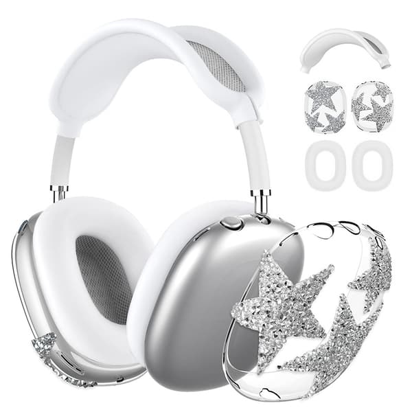 AirPods Max Skyddsfodral - Diamantstjärndesign Transparent