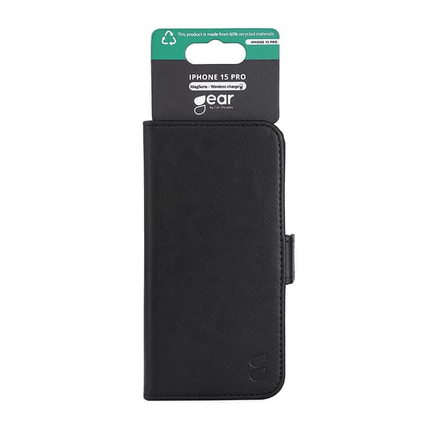 Wallet Case 3 kortrum Magseries Sort - iPhone 15 Pro