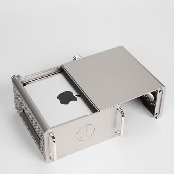 Beskyttende etui og stativ til Mac mini M4/Pro Silver