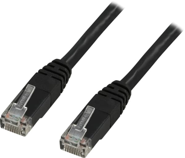 U/UTP Cat5e patch cable, 3m, 100MHz, black