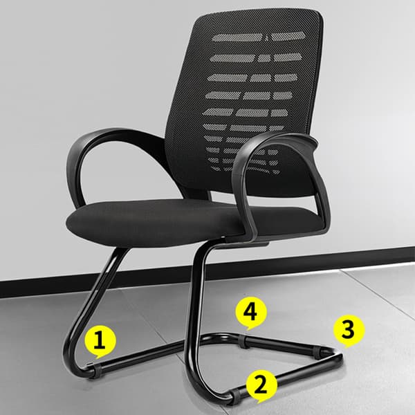 10-pack Bågformade Möbelbensskydd Black L