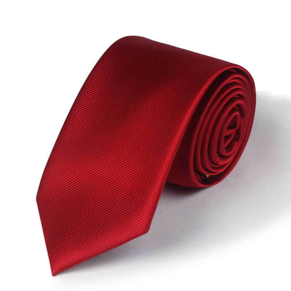 Polyesterisilkki klassinen solmio DarkRed