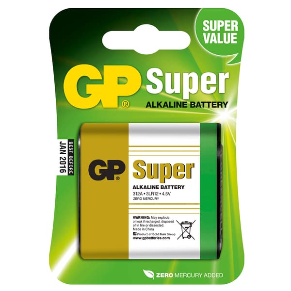 Batteri Alkaline 3LR12/312A 4,5V 1-Pack