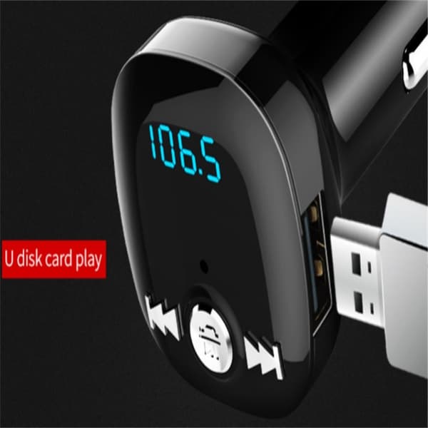 FM-sender til bilen - Bluetooth-adapter med QC3.0 mobillader