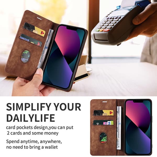 Magnetisk lærveske til Google Pixel 8 Pro Brown