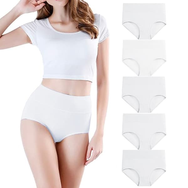 Trosor med hög midja (5-pack) White M