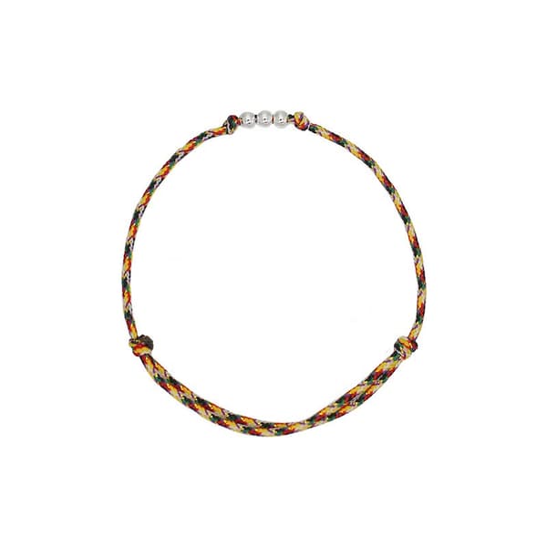 S925 hopea punottu rannekoru MultiColor