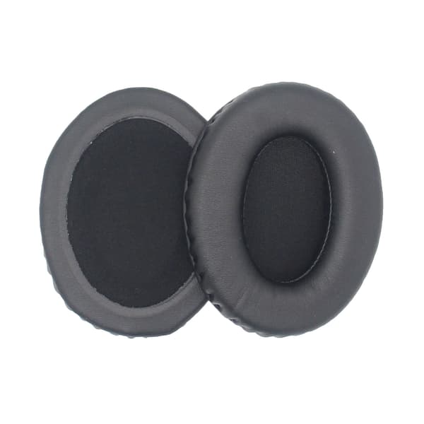 Universal Oval Ørepuder 95x80mm Proteinlæder - Sort (2 stk)