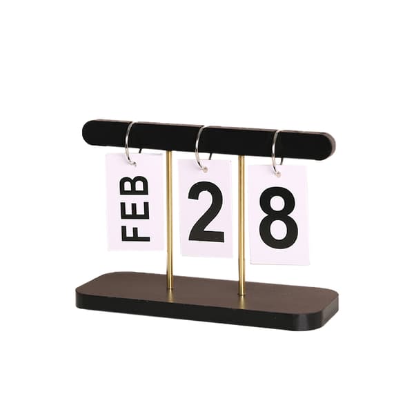 Moderne minimalistisk treornament - Evighetskalender Black