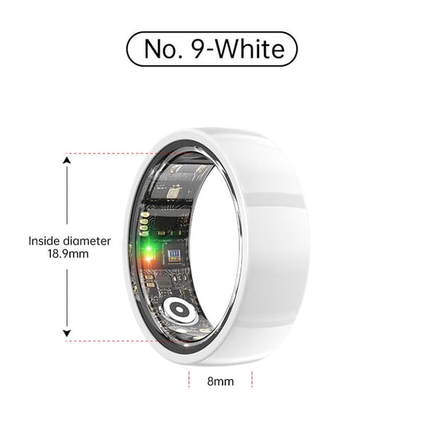 Smart Ring R1000 - Keramisk Udgave White 9