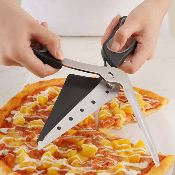 Pizzasaks i rustfritt stål med serveringsspade