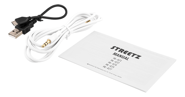 BT200 Foldable on-ear BT headset, 3.5 mm, white