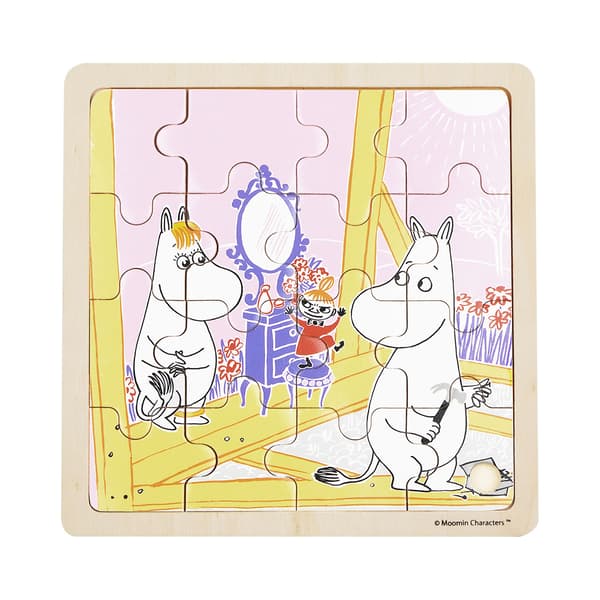 Puslespill 16 Pcs Wooden Puzzle Construction Fun