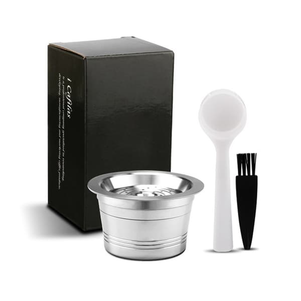 Kaffekapslar Cafissimo Kapslar Påfyllningsbara kaffekapslar Hållare Filter Silver