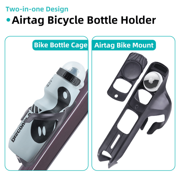 Vannflaskeholder med AirTag-rom - Sort