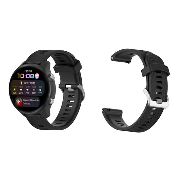 Urrem til Garmin Forerunner 245 Silikone Black 20 mm