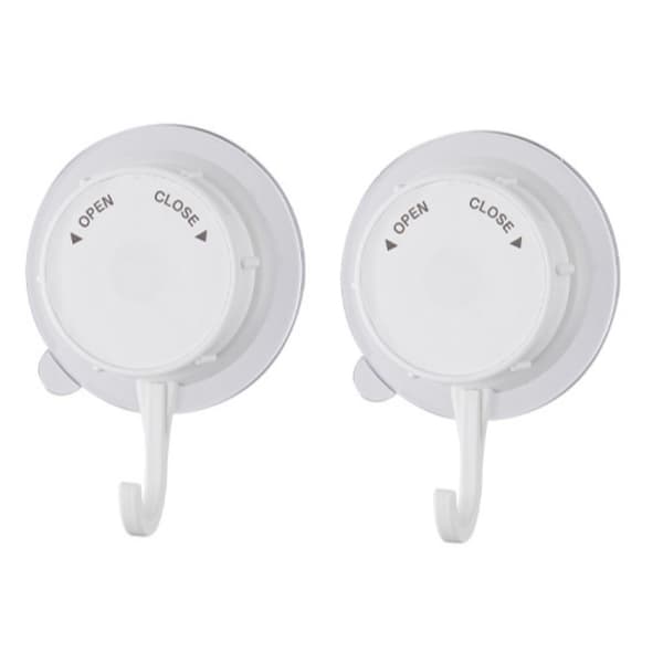 Tehokkaat imukuppikoukut 2 kpl White