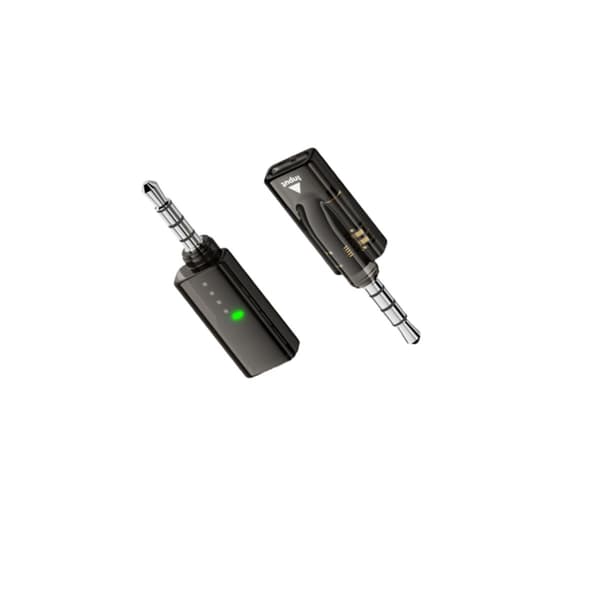 3,5 mm han til USB-C hun lydadapter med indbygget DAC dekoder 16bit/48KHz 40mW output, sort