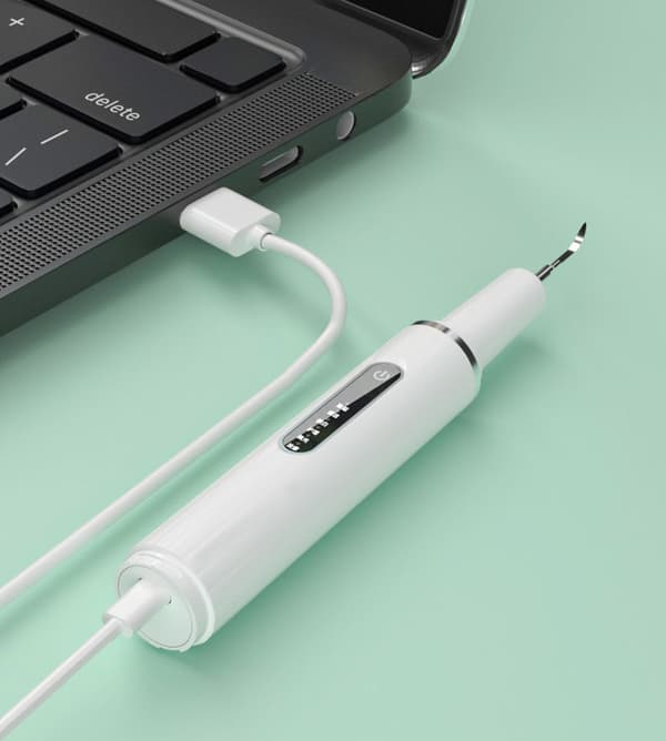 USB-ladattava hammashoitolaite IPX6 vedenpitävä 6 tilaa White
