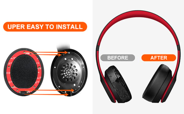 Ørepuder til Beats Studio 2.0 1 par Black