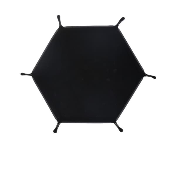 Hexagon Velvet Desktop Storage Box Black