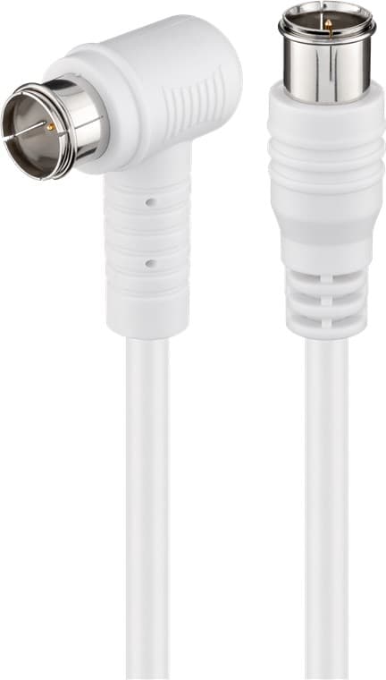 Vinklet SAT-antennekabel (80 dB), dobbeltskjermet
